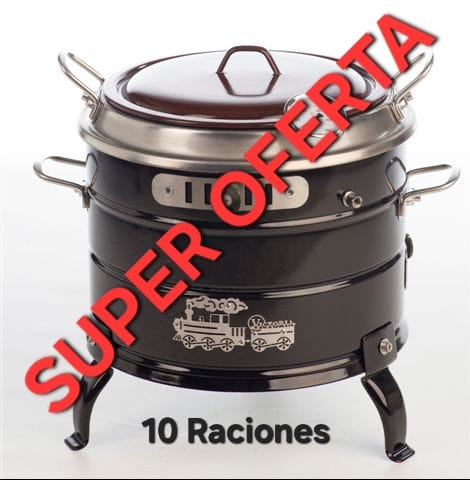 Olla Ferroviaria 10 Raciones 230€ OFERTA POR TIEMPO LIMITADO y si se te agarran las legumbres solicita nuestra PARRILLA PERFORADA para tu olla